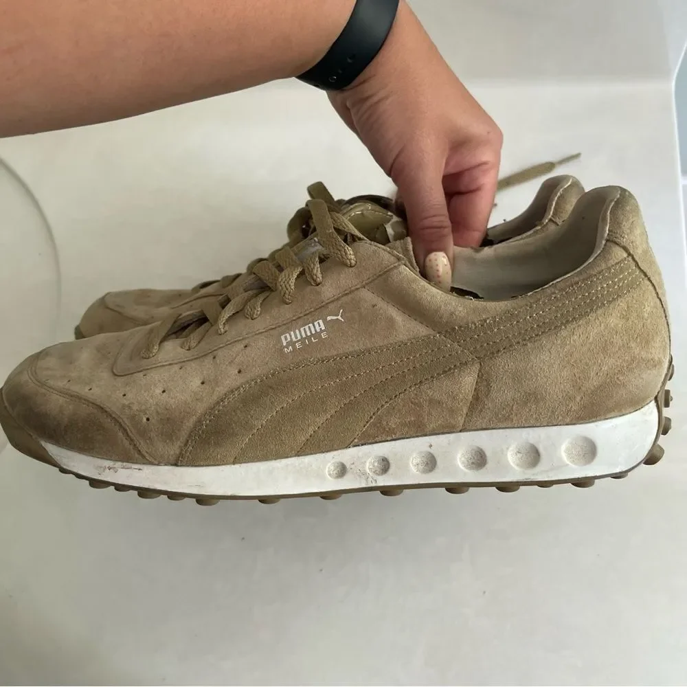 Puma Men's Brown Suede Sneakers